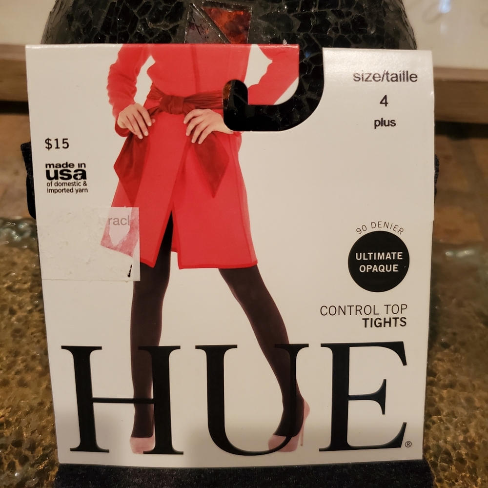 HUE Control Top Tights Graphite Heather